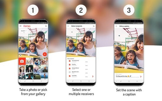 Denver Digitaler Fotorahmen 15,6-Zoll FULL HD - Frameo App - Fotorahmen - 8GB - IPS-Touchscreen - PFF1514 - Weiß