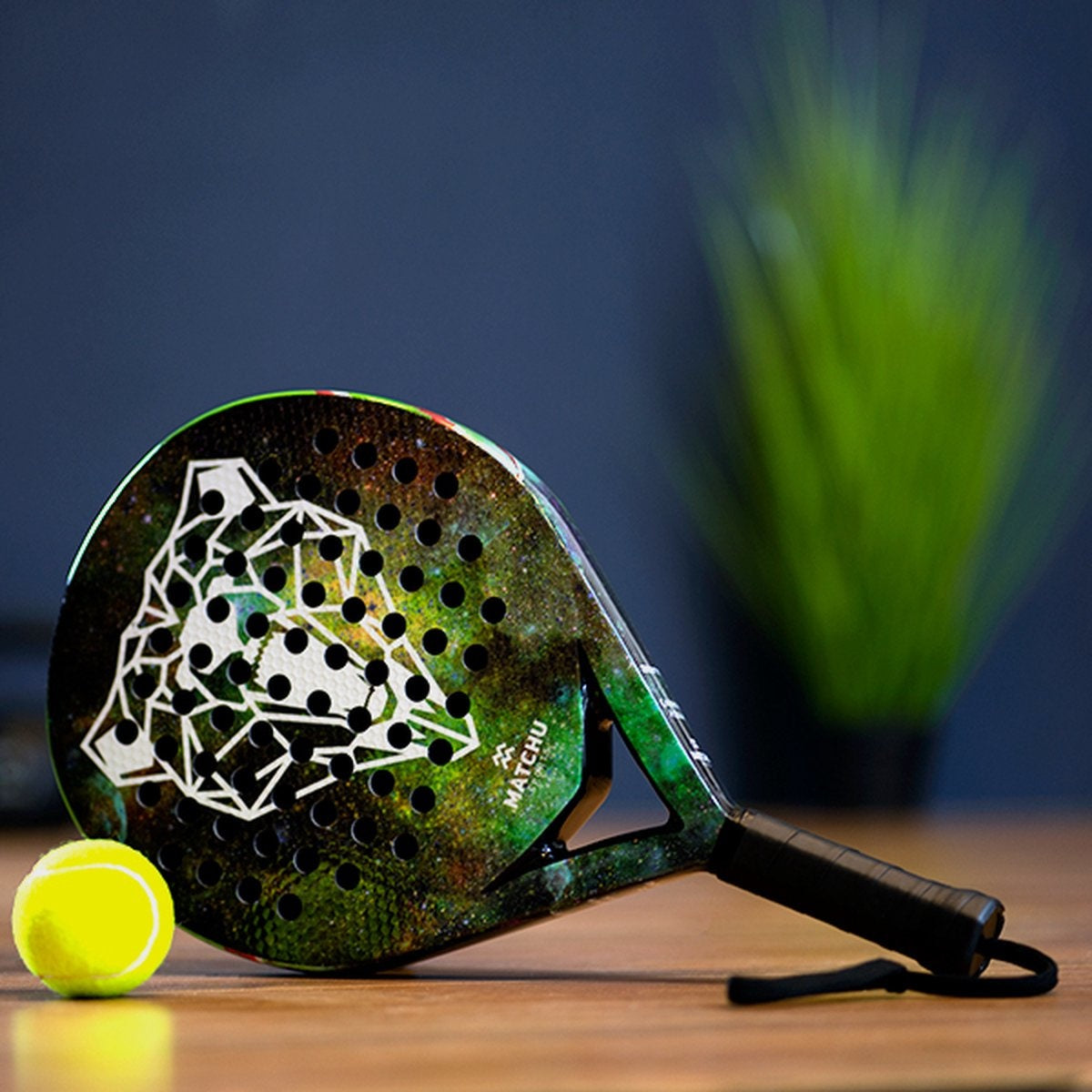 Matchu Sports Padelschläger - Carbon - Inkl. Padeltasche - 360 g - Grün