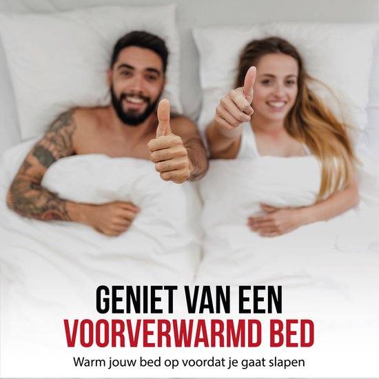 DistinQ Elektrisches Unterbett doppelt 100 Watt - 160x140 cm - doppelt - Automatische Abschaltung - Überhitzungsschutz - 5 Stufen - Einzelunterbett Weiß