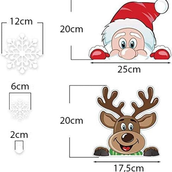 Giftmas - Fensteraufkleber - Weihnachten - Rentier - 50 Stück