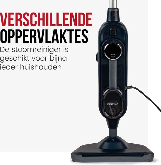 DistinQ Dampfreiniger für Kleidung, Sofa und Boden - Handdampfreiniger Teppichreiniger - Dampfer - 10 Aufsätze - 1300 Watt