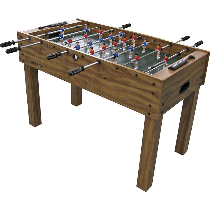 Buffalo Shoot Tischfußballtisch – Teleskopstangen – MDF – Holzoptik – Kinder bis 12 Jahre