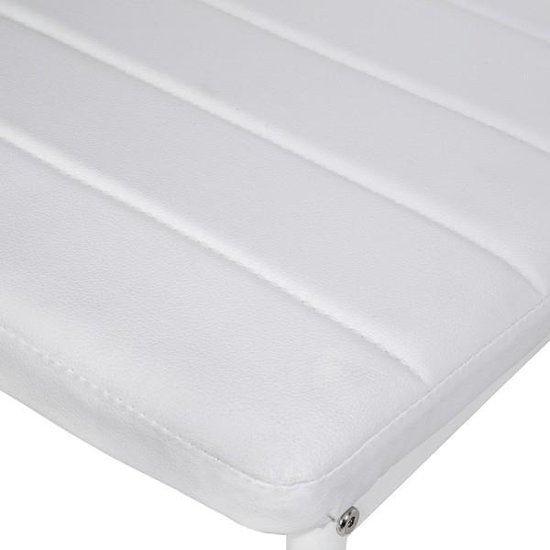 tectake - 4 Stück Esszimmerstühle , weiß , Esszimmerstühle 401845