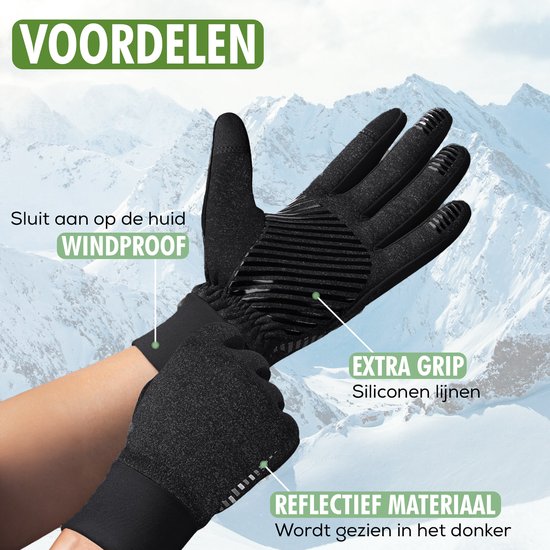 Travelhawk Handschuhe - Spritzwassergeschützte Handschuhe Herren - Handschuhe Damen - Handschuhe Winter - Scooter/Bike - Schwarz