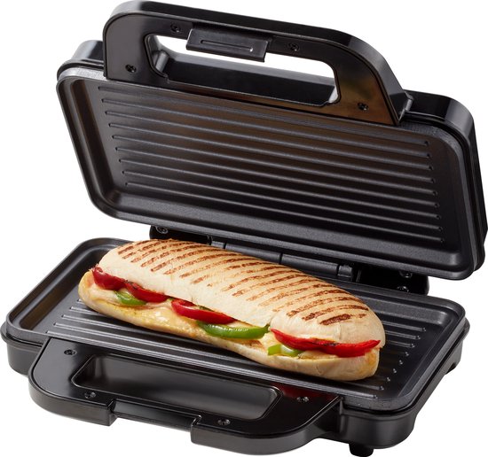 Tomado TGP2001S - XXL Toasti-Eisen - Panini-Grill - PFAS-frei - Toasti-Maker - 900 Watt - Schwarz/Edelstahl