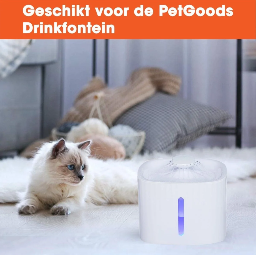 PetGoods Trinkbrunnen-Filter – 6er-Set – 8 x 5 x 0,5 cm – Nachfüllpackung für Katzen und Hunde