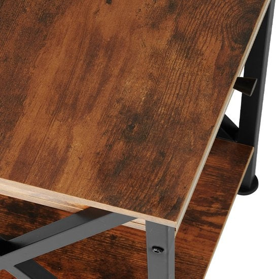 tectake - Beistelltisch Dayton - industriell - dunkelbraun - 35 x 35 x 70,5 cm - 404451