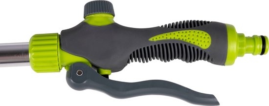 Kinzo Sprinklerkopf Gartenschlauch - Bewässerungssystem - 66 x 9 x 3,5 CM - mit 27 Bewässerungslöchern - 1/2 Anschluss für Gartenschlauch - Grün/Grau