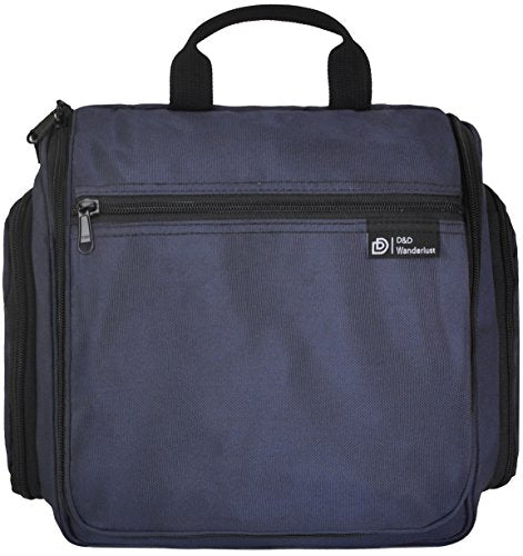 D&D Hängende Kulturtasche - YKK Reißverschlüsse - 10x10x4cm - Blau