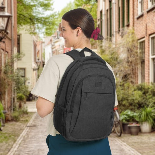 TRVLMORE Rucksack - 28L - 15.6 Zoll - Laptop-Rucksack - Schultasche Laptop-Tasche - Spritzwassergeschützt - Männer und Frauen - Anthrazit