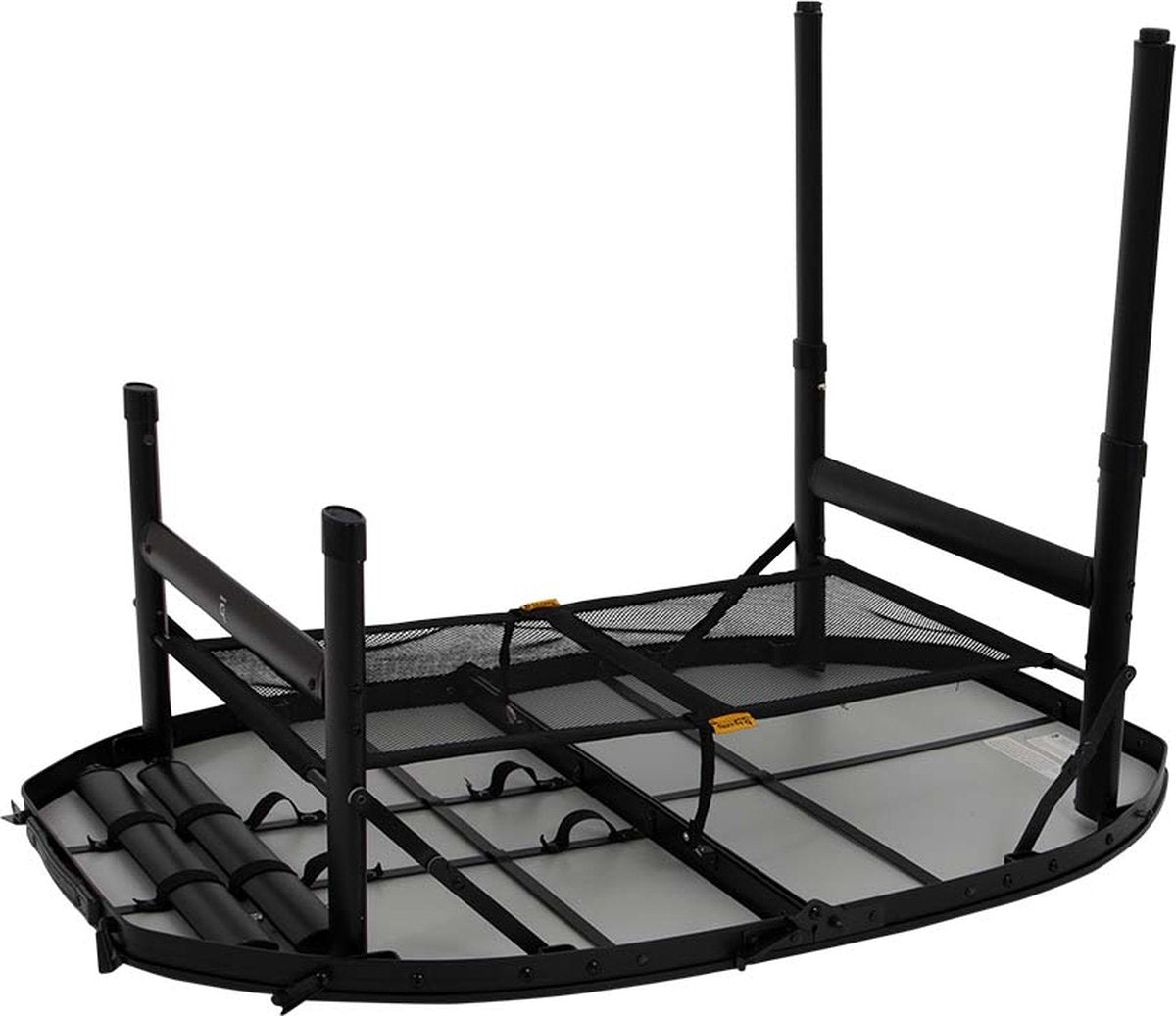 Bo-Camp Industrietisch - Woodbine - Oval - Koffermodell - 100x70 cm - höhenverstellbar - klappbar - Braun