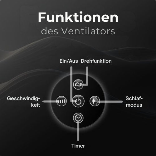 KRAFT Turmventilator - Leiser Standventilator - 97 cm - Anthrazit