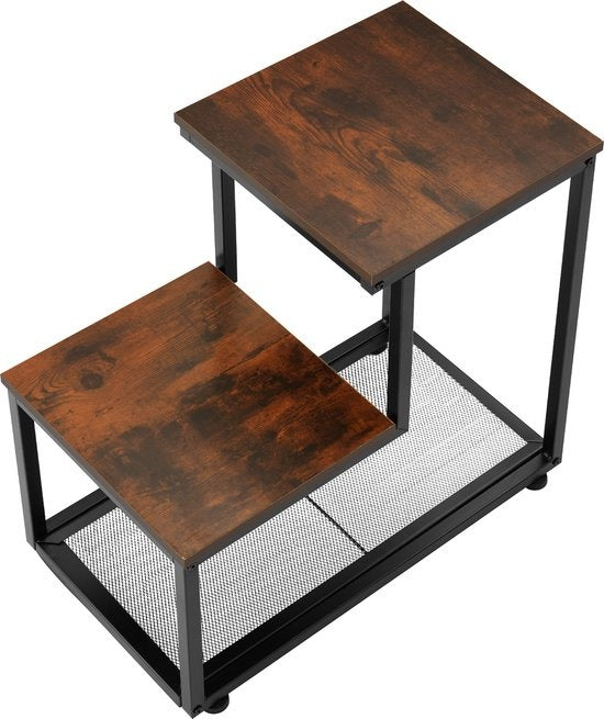tectake - Beistelltisch Halifax - Couchtisch - Industrie dunkel - 404271