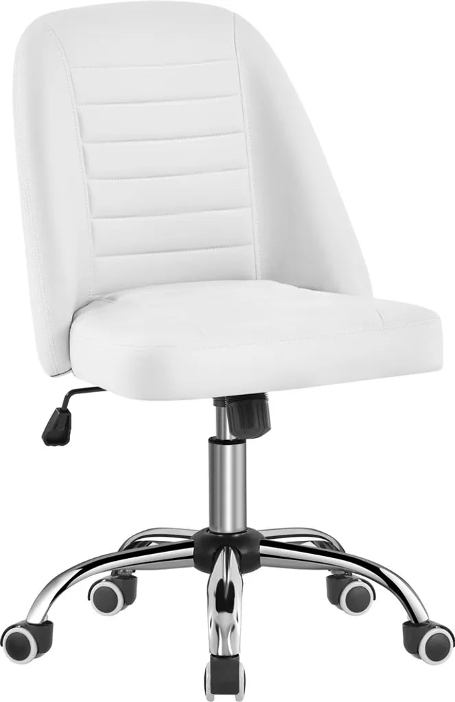 Yaheetech Bürostuhl, weiß, ergonomisch, gepolstert