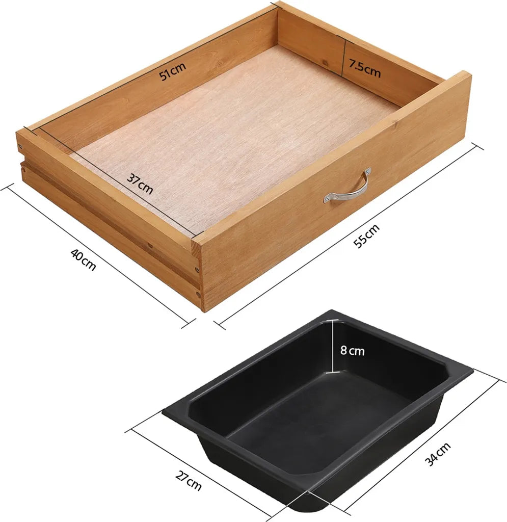 Yaheetech Pflanztisch - Mit Spülbecken - Verstellbares Regal - Gartenarbeitstisch - Holztisch - Wetterfest