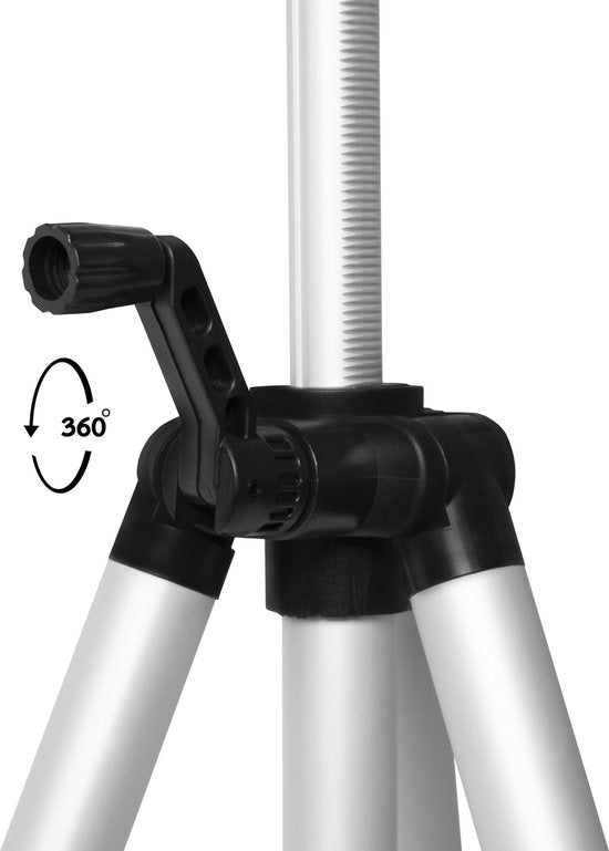 VONROC Messwerkzeug-Stativ 37-110cm - Stativ - Universal ¼" - Baustativ - Laser-Stativ - Inkl. Aufbewahrungstasche