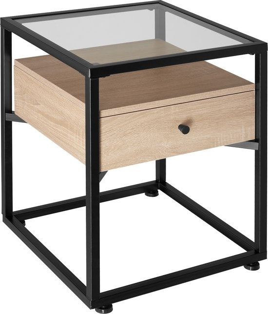 tectake - Nachttisch Preston - Nachttisch 43x45x54,5cm - Industrie hellbraun - 404681