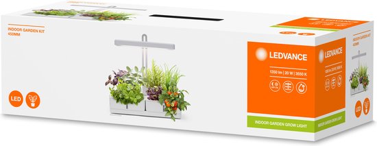 LEDVANCE Leuchte: für alle Oberflächen, Indoor Garden KIT 45- WT / 2- W, 22-...24- V, Abstrahlwinkel: 11-, Neutralweiß, 355- K, Gehäusematerial: Kunststoff/Edelstahl, IP2-
