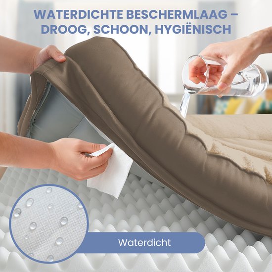 ELONEO Orthopädisches Hundebett – S – Braun