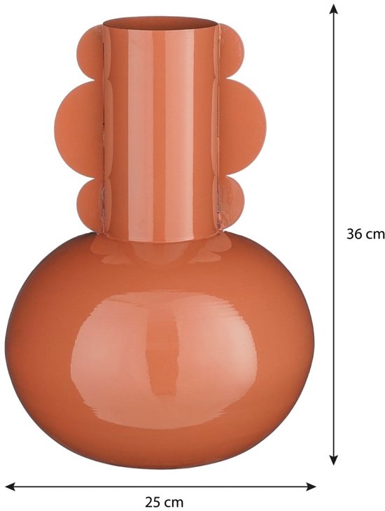 Mica Decorations Boyd Vase - H36 x Ø25 cm - Metall - Terra