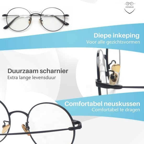 LC Eyewear Computerbrille - Blaulichtbrille - Displaybrille - Metall - Unisex - Schwarz