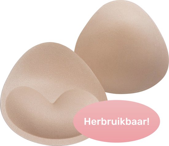 Soft & Silky BH-Einlagen - Wasserfest - Push up - Beige