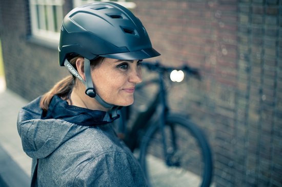 Polisport E-City Speed Pedelec Fahrradhelm – L (59 bis 61 cm) Geeignet für Mopeds – Schwarz