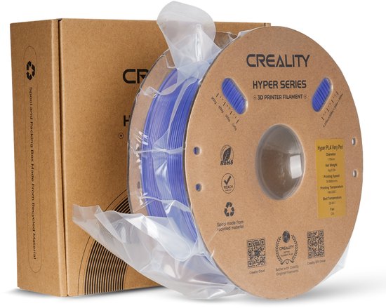 Creality Hyper PLA 3D-Drucker-Filament 1,75 mm – universell einsetzbar – 1 kg – schnelles Drucken mit bis zu 600 mm/s – verwicklungsfrei gewickelt – lila