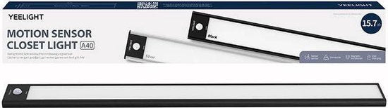 Yeelight Schrankbeleuchtung mit Bewegungssensor – 90 Lumen – Schwarz – 40 cm – wiederaufladbar