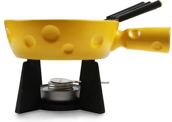 Boska Fondue-Set Super Cheesy - Käsefondue-Pfanne - spülmaschinenfest - gelb - 1,3 L