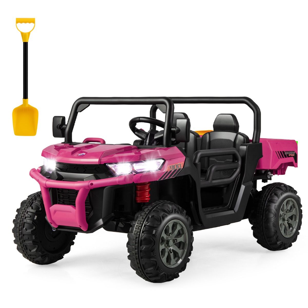 Coast Elektrischer Kippwagen für Kinder – 2 Sitze – Fernbedienung – Rosa