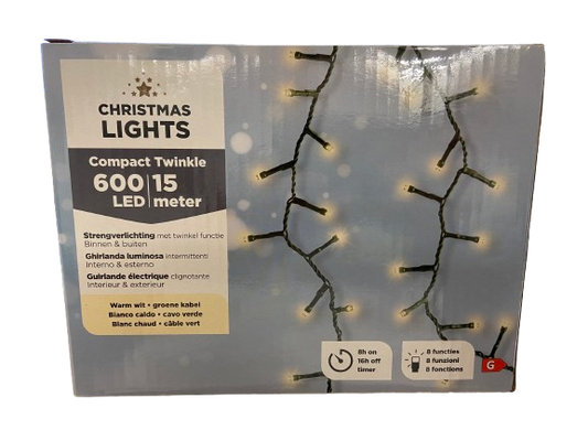 Weihnachtsbeleuchtung - 15 Meter - 600 LEDs - ip44