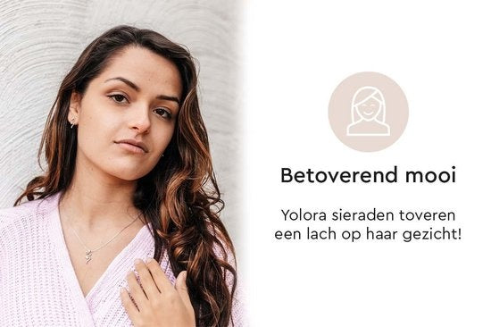 Yolora Damenhalskette mit Anhänger - Kalpa Camaka Kristall - Silber - 18K Weißgold vergoldet