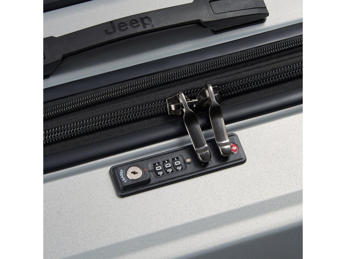 Jeep Trolley-Koffer – ausziehbar – Größe L – Silber 76 cm