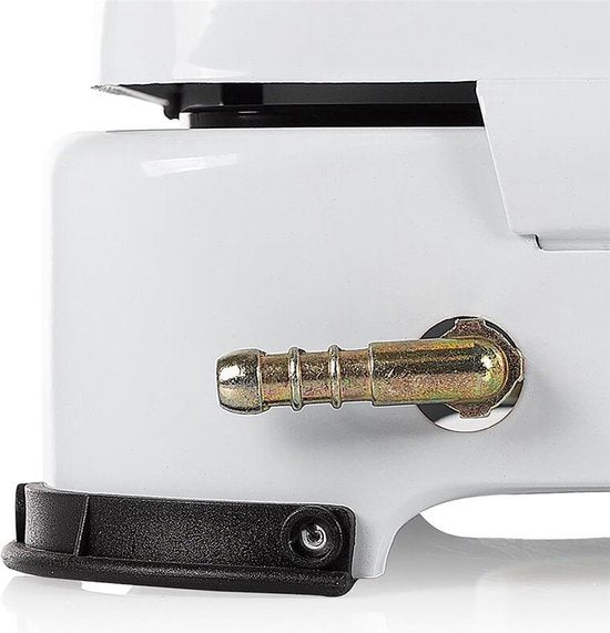 Campart Campingkocher KO-6383 – 3-flammige Campingkocher – Gaskocher mit Edelstahlbrenner – Weiß
