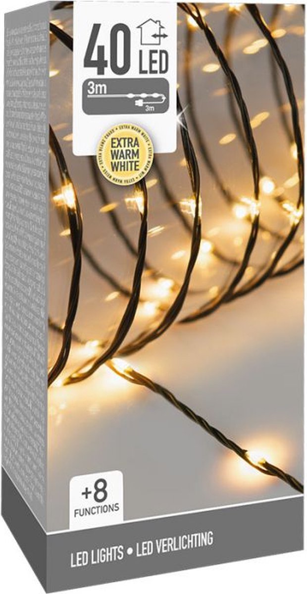 Oneiros Luxus Soft Wire - 40 LED - extra warmweiß - Weihnachten - Drahtbeleuchtung - Urlaub - Winter - Beleuchtung - Innen - Außen - Ambiente