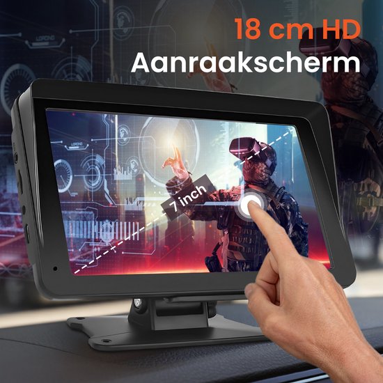 Carplay Bildschirm - Einfache Installation - Für Apple & Android Auto - Kabellos - Autoradio mit Bluetooth - Carplay Bildschirm - Mit Rückfahrkamera - Skoov