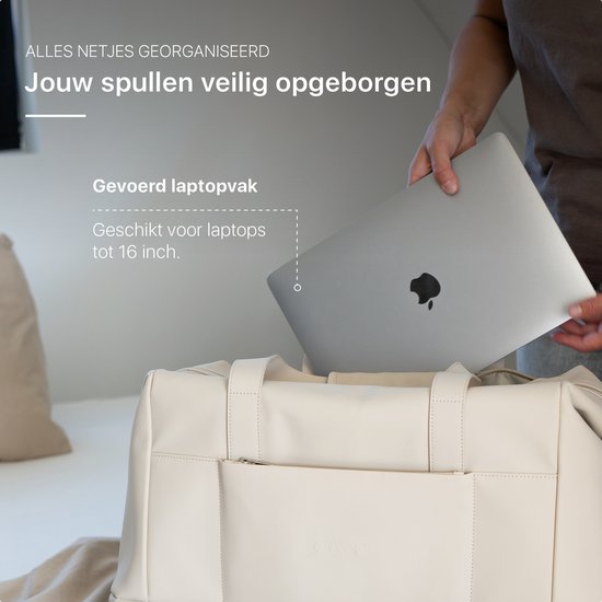 ONYX The Weekender Reisetasche für Damen und Herren – 50 l Wochenendtasche – Duffel Bag als Handgepäck – Elfenbeinweiß