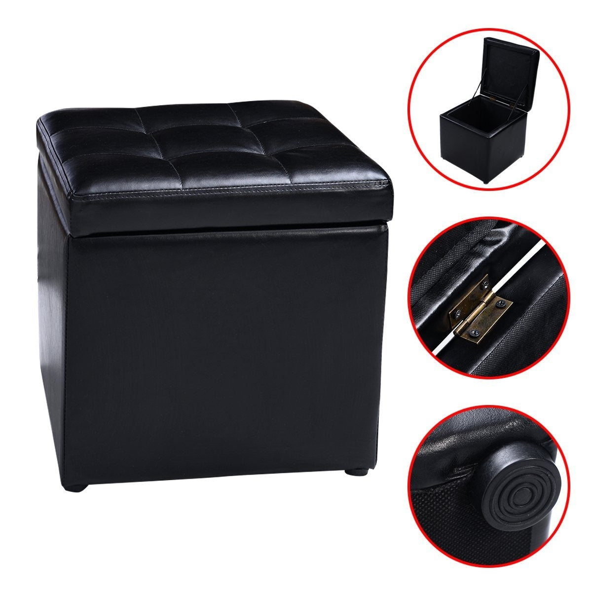 Coast Stuhl Würfel Stuhl Box Hocker auf Aufbewahrungskoffer gepolstert Hocker Leder Brust Hocker braun