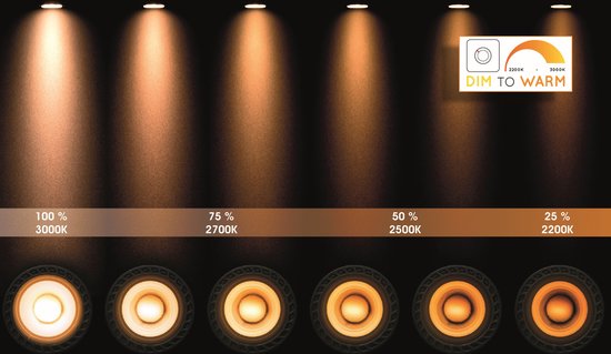 Lucide ZEFIX – Deckenstrahler (Deckenleuchte) – LED „Dim to warm“ – GU10 (ES111) – 2×12 W, 2200 K/3000 K – Schwarz
