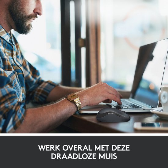 Logitech M220 Silent – Kabellose Maus – USB-Nano-Empfänger – Grau