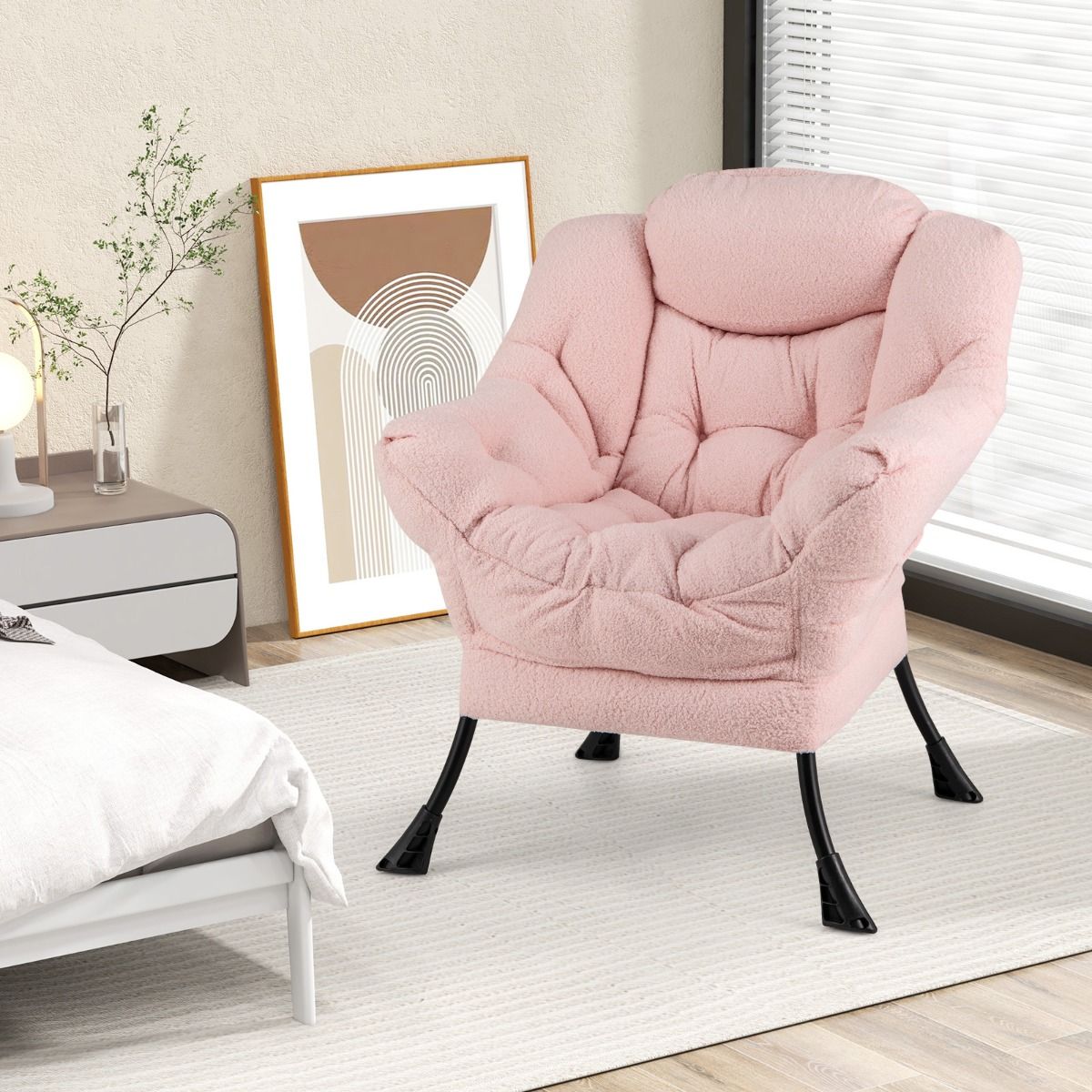 Coast Relaxsessel – Ergonomischer Loungesessel mit Kopfkissen – Staufach – Beige 80 x 74 x 97 cm