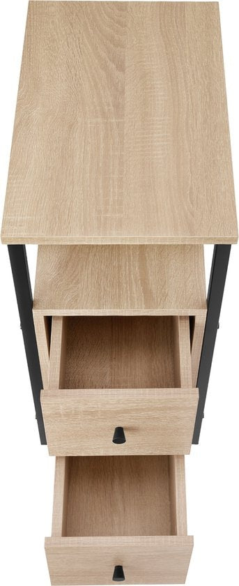tectake - Nachttisch Beistelltisch Tullamore - 49,5x30x61,5cm - industrial - hellbraun - 404729
