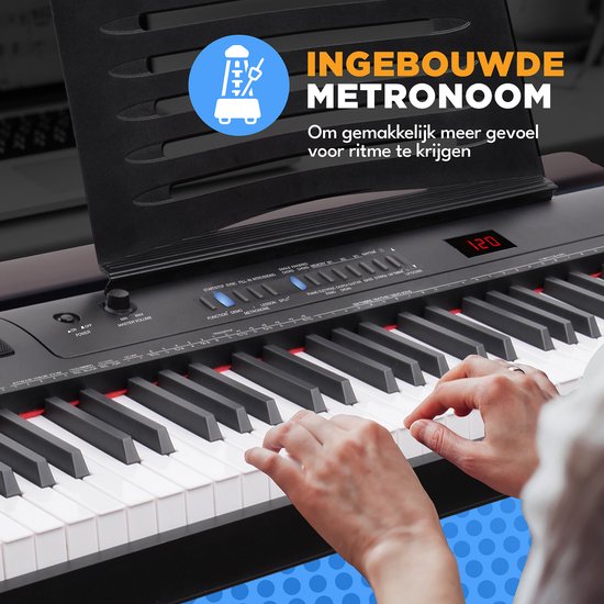 Finesse Digital Piano - 88 gewichtete Tasten - Ständer & Hocker - Keyboard Piano - Electric Piano - Erwachsene & Kinder