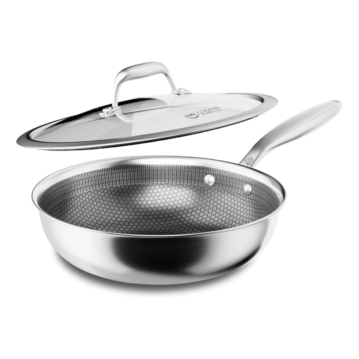 COOKER KING Wokpfanne – 26 cm – 3-lagiges Edelstahl – Antihaftbeschichtung