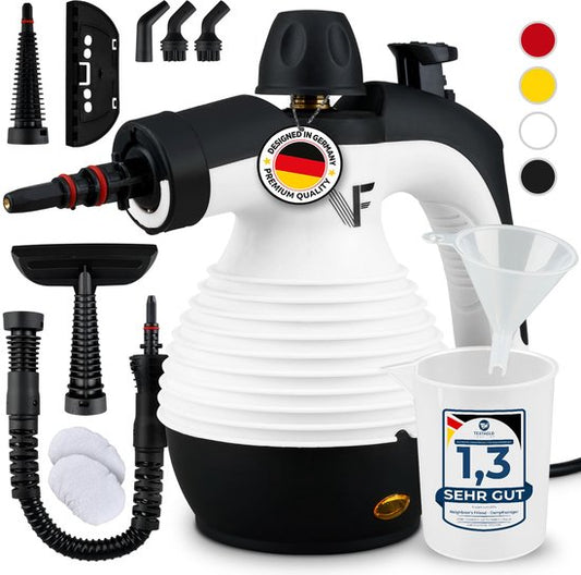 Neighbour's Friend - Dampfreiniger – Leistungsstark - 3,5 Bar - 4m Kabel - 350ml Tank - schwarz/weiß