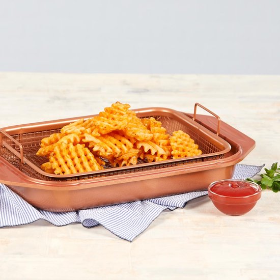 Livington Copperline WonderCooker – 14-in-1-Kochgeschirrset – Bratpfanne, Grillpfanne, Slow Cooker und mehr – Kochgeschirrset für alle Herdarten, einschließlich Induktion