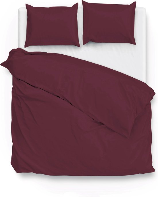 Zohome Bettbezug Satinado - Uni-Bettwäsche - 140x220 - Lila - 100% Baumwolle Satin-Bettbezug