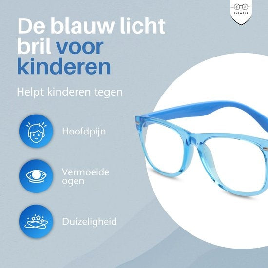 LC Eyewear Computerbrille für Kinder - Blaulichtbrille - Displaybrille - Unisex - Transparent Blau