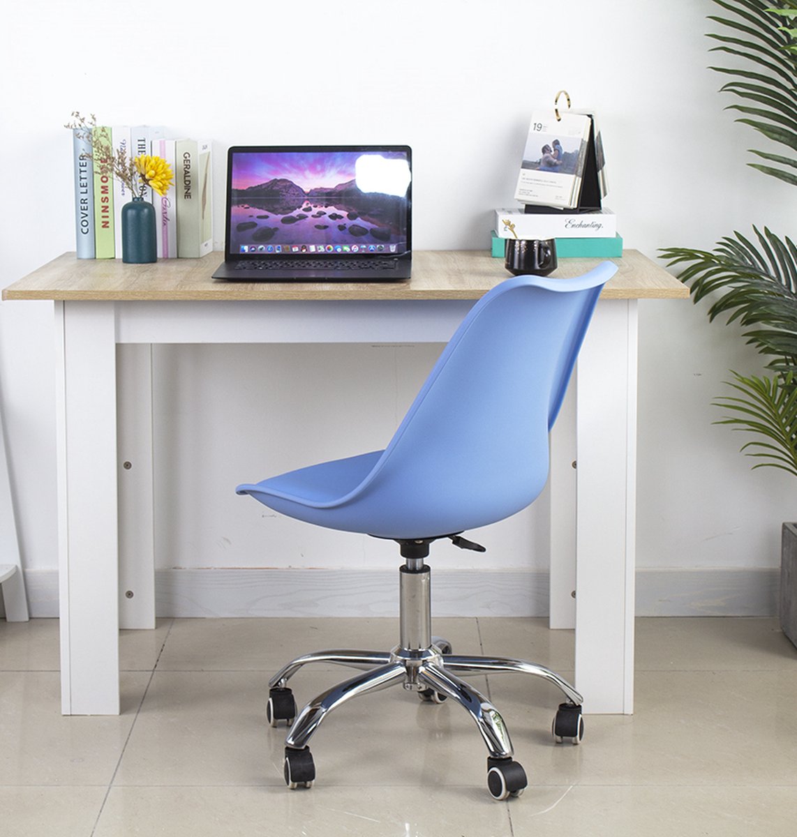 VDD Gaming - Blauer höhenverstellbarer Bürostuhl - 42x48x97cm